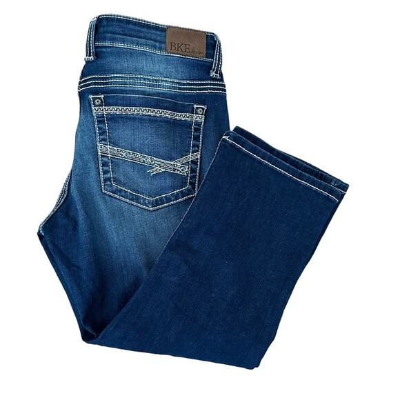 BKE Culture Women's 5 Pocket Crop Denim Blue Size 29 - Picture 9 of 10